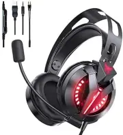 ONIGAL Gaming Headset with Microphone, 7.1 Surround Sound Double Head Beam
