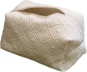 Pretty Desktop Tissue Box Cover Fabric Simplicity Tissue Box Holder Cover Knitting Rustic Style Pumping Paper Case Dispenser Practical