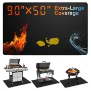 Extra Large 90 x 50 Inch Under Grill Mat for Outdoor Grill, Double-Sided Fire...