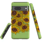 For Google Pixel 7 Case Tough Protective Cover Sunflowers