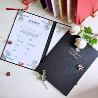 在飛比找蝦皮購物優惠-小紅門【晶粹黑 結婚書約夾 證書夾 】可印資料 可戶政事務所