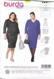 B197 BURDA 6259: DRESS SIZE 18-28 SEWING PATTERN