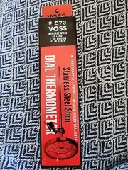 Voss Dial Thermometer # 1570 Stainless Steel Stem for Photography Laboratory Use