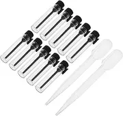 FOYTOKI 10pcs Mini Bottles Glass Essential Oil Sampler Small Vials for Cosmetics Tiny Travel Bottles Refillable Fragrance Vials for Makeup