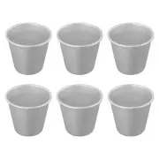 Quick Release 6x Aluminium Mould Baking Cup Pudding Dessert Creme Moulds