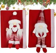 Gnome Refrigerator Handle Covers - Set of 2 Swedish Tomte Kitchen Appliance Handle Covers - Oven Door Handle Protector for Fall Thanksgiving Decorations