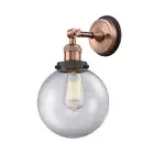 Innovations Franklin LG Beacon Sconce, AC Trans/Globe - 203BP-ACBK-G202-8