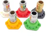 Motorcycle Parts Spray Nozzle Set with 1/4" Quick Disconnect for Pressure Washers, up to 3000 PSI