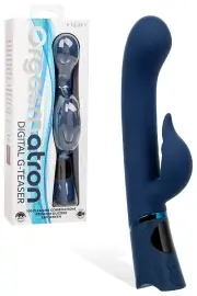 California Exotic Digital G Teaser 8.75" Silicone Rabbit Vibrator with Digital Display & Flicking Clitoral Teaser