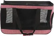 FONDOTIN Pet Out Bag Walking Cat Carrier with Travel Large Pet Carrier Portable Breathable Pet Carriers for Cats Cat Bag Carrier Pet Carrying Pouch Foldable Collapsible Backpack Pink Grid