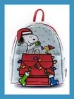 Loungefly Peanuts Mini Backpack Snoopy & Woodstock Holiday Gift Giving NEW