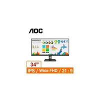 在飛比找PChome商店街優惠-(聊聊享優惠) AOC 34型 Q34E2A 螢幕顯示器(台