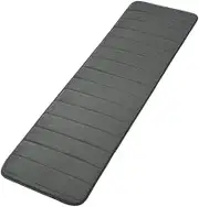 Memory Foam Bath Mat, Absorbent Runner Kitchen Rug, Soft and Comfortable Runner Floor Mat for Kitchen Bathroom Floors 24" x 63", Blue (Color : Dark Grey, Size : 24" x 63")