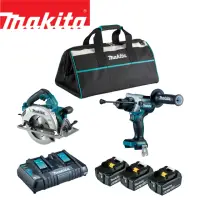 在飛比找momo購物網優惠-【MAKITA 牧田】18V鋰電無刷雙機組-震動起子電鑽＋圓