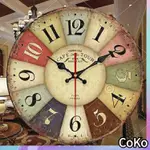 COKO 新品上架 創意掛鐘歐式復古掛鐘客廳靜音掛鐘簡約個性石英鐘藝術美式掛鐘