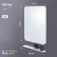 【LEZUN/樂尊】免打孔貼墻浴室鏡 壁掛化妝鏡帶置物架 橫豎可掛 40*60cm 方形浴室鏡