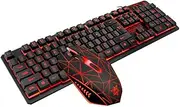USB Wired Gaming Keyboard and Mouse Combo 3 Color Backlit 2000DPI for Home Office