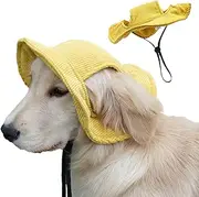 Puppy Hat,Dog Visor Sunbonnet | Adjustable Wide Brim Sunscreen Protection Breathable Design for Outdoor Activities Beach Outings Walking Climbing