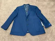 48R - Nautica Big & Tall Men's Modern Fit Structure Weave Sport Coat Navy Jensen