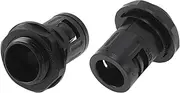X AUTOHAUX M20x1.5 Cable Glands 13mm / 0.51" Bellows Quick Connector Straight PA6 Nylon Black 2 Pcs