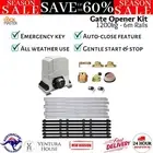 LockMaster Electric Sliding Gate Opener 1200KG Hardware Kit Auto Remote 6m Track