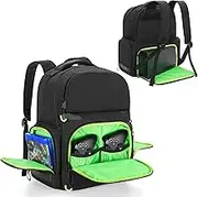 PGmoon Carry Backpack Compatible with Xbox Series X/S Console, Travel Carrying Case with Separate Storage Room for Console, Headset, Controllers, Multiple Pockets for Gaming Accessories(Patent Design)