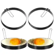 4Pcs Egg Rings 6" Stainless Steel Nonstick Pancake Cooking Ring