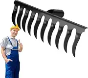 Metal | Heavy Duty Rakes for Lawns | Lawn Tools Garden Hoe, Metal Yard Tools, Dethatcher Thatch , Leveling for Farming Land Management