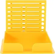 jojofuny Dual Slot Pad Holder Memo Holder for Desk Office and Home Paper Organizer Box
