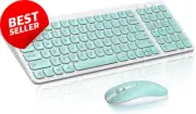 Wireless Keyboard Mouse Combo 2.4G Slim Quiet Full Size for PC Laptop Windows