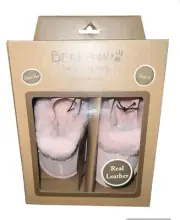 NEW BearPaw GIRLS TODDLER Size 6 Pink Shimmer FLUFF SLIDES SHOES