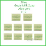 TILLEY SOAP x 10 ALOE VERA Goats Milk Soap 100gm - AUSTRALIAN MADE