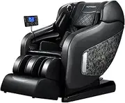 HOMASA 4D Massage Chair Electric Recliner, Full Body Zero Gravity Recliner with SL Track, Heating, Touch Screen, Foot Rollers, Airbags (Black)