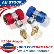 R134a Hose Adapter High Low Connect Quick HVAC A/C Manifold Gauge Refrigerant AU
