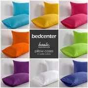100% Cotton 400 Thread Count Solid Color Standard Queen Pillowcases (Set of 2)