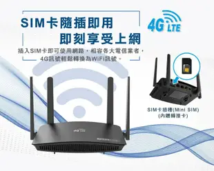 【TOTOLINK】 LR350 300Mbps 4G LTE行動上網 SIM卡 WiFi分享器 路由器(USB供電隨插隨用)