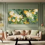 Handmade Oil Painting Canvas Wall Art Decoration Modern Abstract Thick Oil Flowers for Living Room Home Decor Stretched Frame Hanging Painting/Rolled Canvas (N