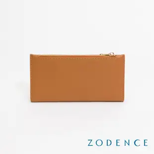 ZODENCE LIZ進口牛皮對開輕薄長夾 暖駝