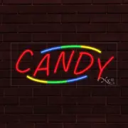 NEW "CANDY" w/COLOR BORDER 30x12x1 INCH LED FLEX WINDOW/WALL INDOOR SIGN 30756
