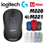LOGITECH Wireless Mouse M220 M221 Silent 2.4GHz Optical Slim Mice Laptop USB AU