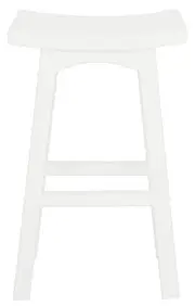 Tokyo Solid Mahogany Timber Barstool (White)