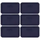 Pyrex 7214-PC Rectangle 4.8 Cup Storage Lid Cover Blue 6PK for Glass Dish