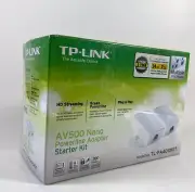 NEW! TP-Link TL-PA4010KIT AV500 Nano Power Line Adapter Starter Kit