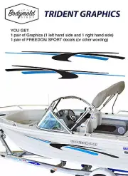 Quintrex style Trident Graphics 2400mm long for both sides of boat