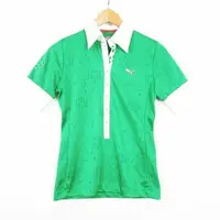 在飛比找蝦皮購物優惠-PUMA greenpolo衫 襯衫綠色 開襟V領 白色 光
