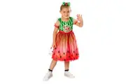 Cocomelon Girls Costume Dress (Red/Green/Black) - UTBN5949