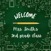 Personalized Welcome Back To School Green Chalk Board Sign or Door Hanger