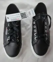 NEW w/ Box & Tag - Superga 2790 Platform Shoes; Black/White; Size 5W; Euro 35