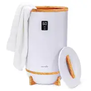 SereneLife Luxury Towel Warmer Bucket with Auto Shut off and Timer (Bamboo)