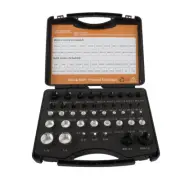 44 Nut and Bolt Thread Checker 23 Inch & 21 Metric Thread Gauge with Box